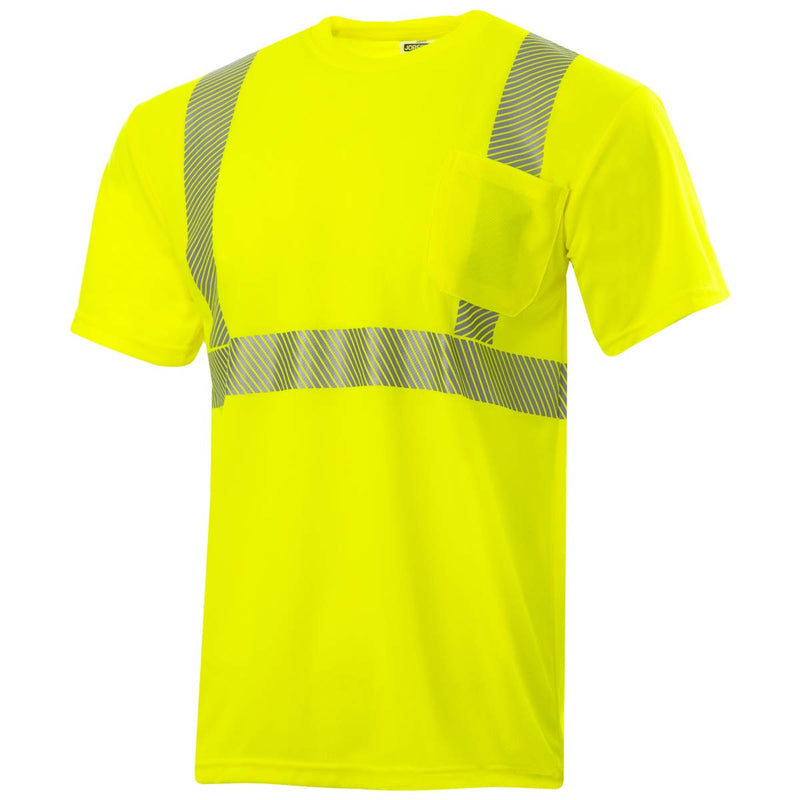 JORESTECH High-Visibility Safety T-Shirt, ANSI/ISEA 107 Type R Class 2 Compliant, Heat Transfer Reflective Tape X-Large Lime