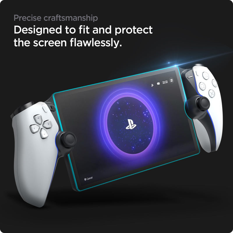 [Australia - AusPower] - Spigen Tempered Glass Screen Protector [GlasTR EZ FIT] designed for PlayStation Portal Remote Player - 1 Pack 