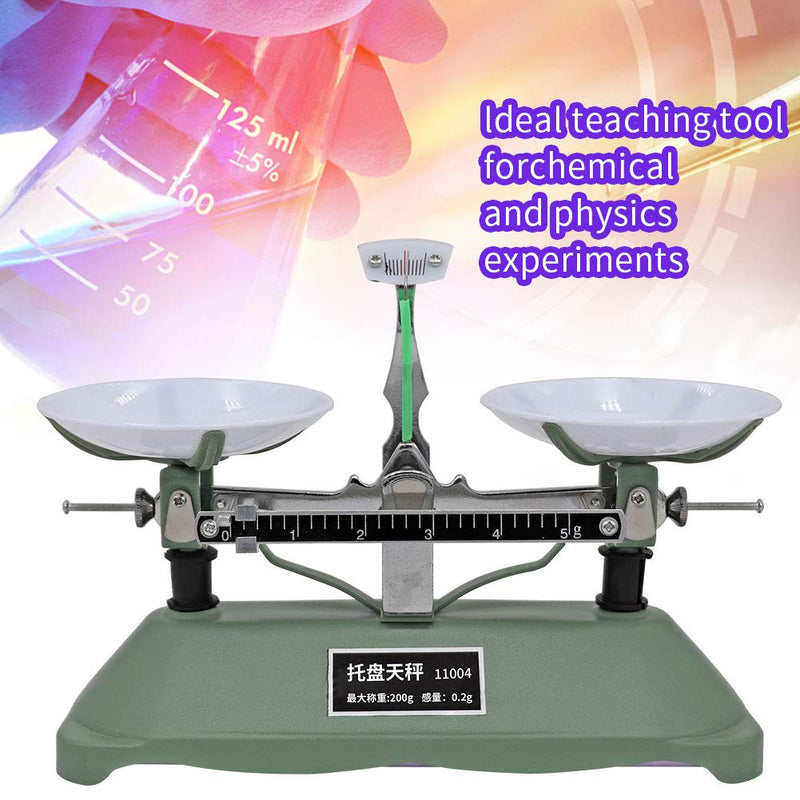 [Australia - AusPower] - HHNIULI 200g Balance Scale for Classroom, Laboratory Mechanical Tray Balance Scale Laboratory Teaching Tool Tray Balance with Tweezers and Various Weights for Kids 