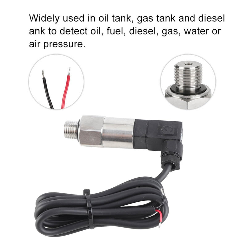 [Australia - AusPower] - 4-20mA Silicon Pressure Transmitter 0-10 Psi G1/4" Sensor for Water Gas Oil with 4-20mA Output (0-1MPA) 