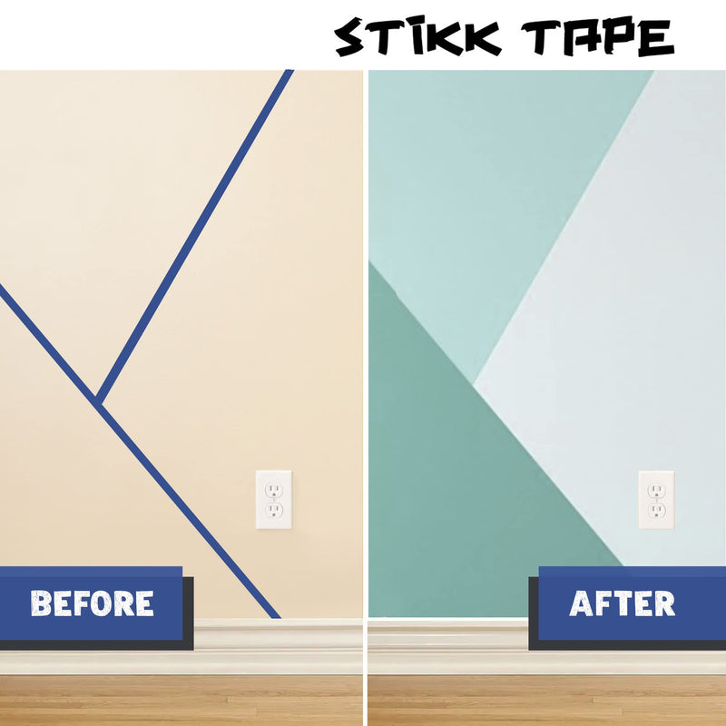 [Australia - AusPower] - STIKK Painters Tape - 3pk Blue Painter Tape - 1/4 inch x 60 yards - Paint Tape for Painting, Edges, Trim, Ceilings - Masking Tape for DIY Paint Projects - Residue-Free Painting Tape 