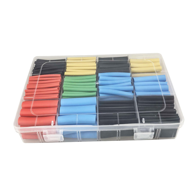 Heat Shrink Tubing Kit 400 Pieces 3:1 Double Wall & Waterproof - Heat Shrink Tubing with Adhesive for Sealing, Insulating and Repairing Cables Length: 45 mm 3to1-45-ASST-400 QLRSG-CS400