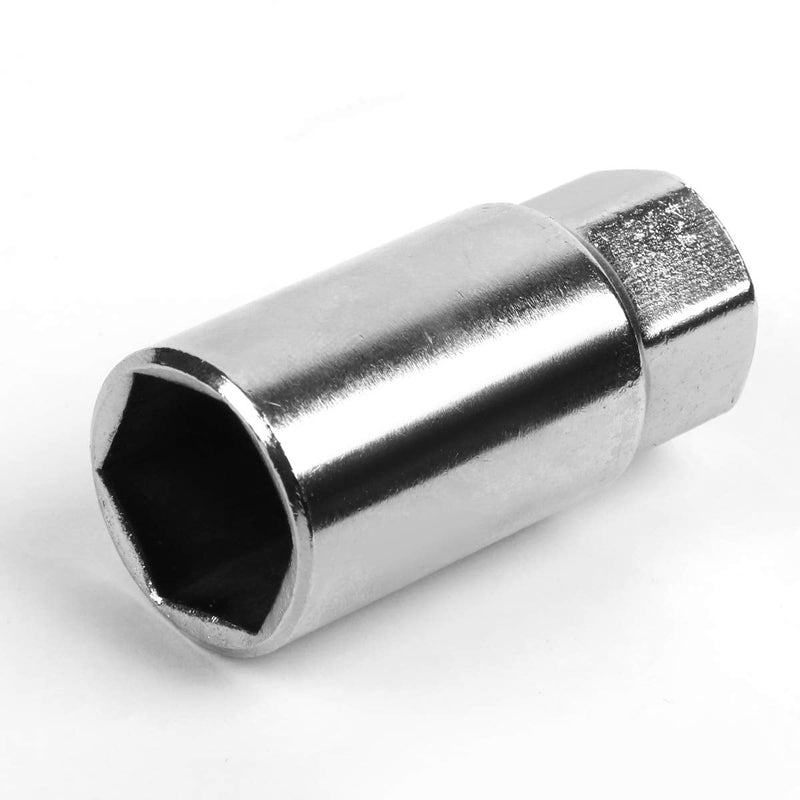 J2 Engineering 20 Pcs 7075 Aluminum Open End M12 x 1.5 Lug Nuts Set w/Socket Adapter, Black, Fit Conical Seat, LN-T7-008-15-BK 1.5-Inch