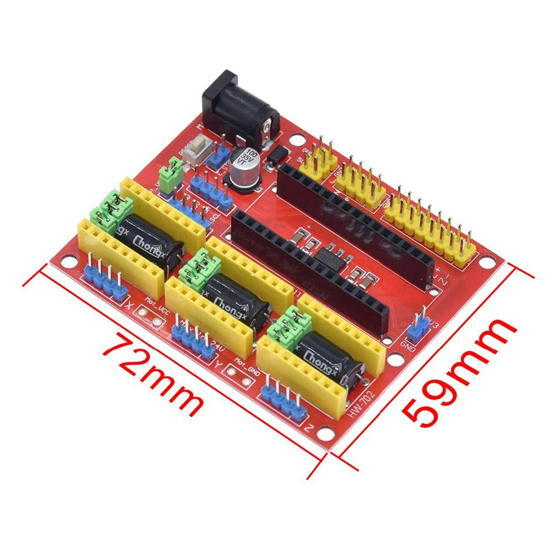 [Australia - AusPower] - HiLetgo 2pcs 3D Printer Stepper Motor Driver CNC Shield V4 Engraving Machine Expansion Board for Arduino Nano 3D Printer A4988 