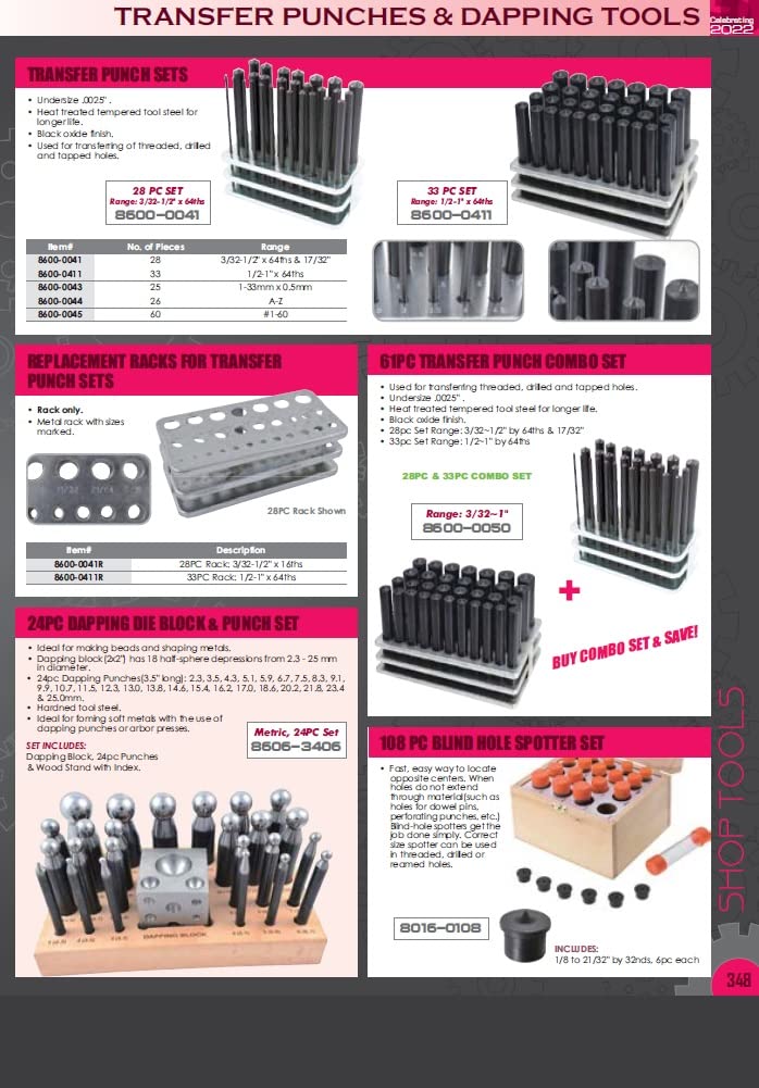 [Australia - AusPower] - HHIP 3601-0511 25 Piece 1/4-20, 5/16-18, 3/8-16, 7/16-14 Transfer Screw Set 25 Piece Set (1/4, 5/16, 3/8, 7/16 IN) 