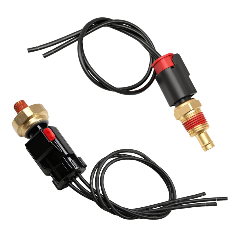 FUSCH Engine Oil Pressure Sensor Sender Switch & Coolant Temperature Sensor Compatible with Dodge Magnum Durango Chrysler Aspen Jeep Commander Replace # 5149062AA 5149077AB Oil Pressure Sensor & Coolant Temperature Sensor