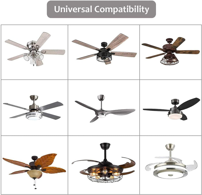 [Australia - AusPower] - 2 Pack Small Size Universal Ceiling Fan Remote Control Kit with Light Dimmer, 3 Speed Fan Controller Mini Receiver Replacement for Hampton Bay/Hunter/Harbor Breeze/Westinghouse/Honeywell and More Handheld Remote & Mini Receiver(2Pack) 