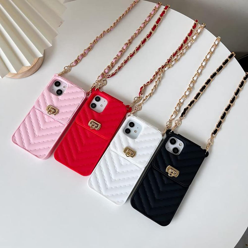[Australia - AusPower] - Yatchen for iPhone 14 Pro Max Wallet Case ,Crossbody Phone Case with Lanyard Strap Cute Purse Case Flip Credit Card Holder Soft Silicone Girls Lady Handbag Case for iPhone 14 Pro Max Black B Black 