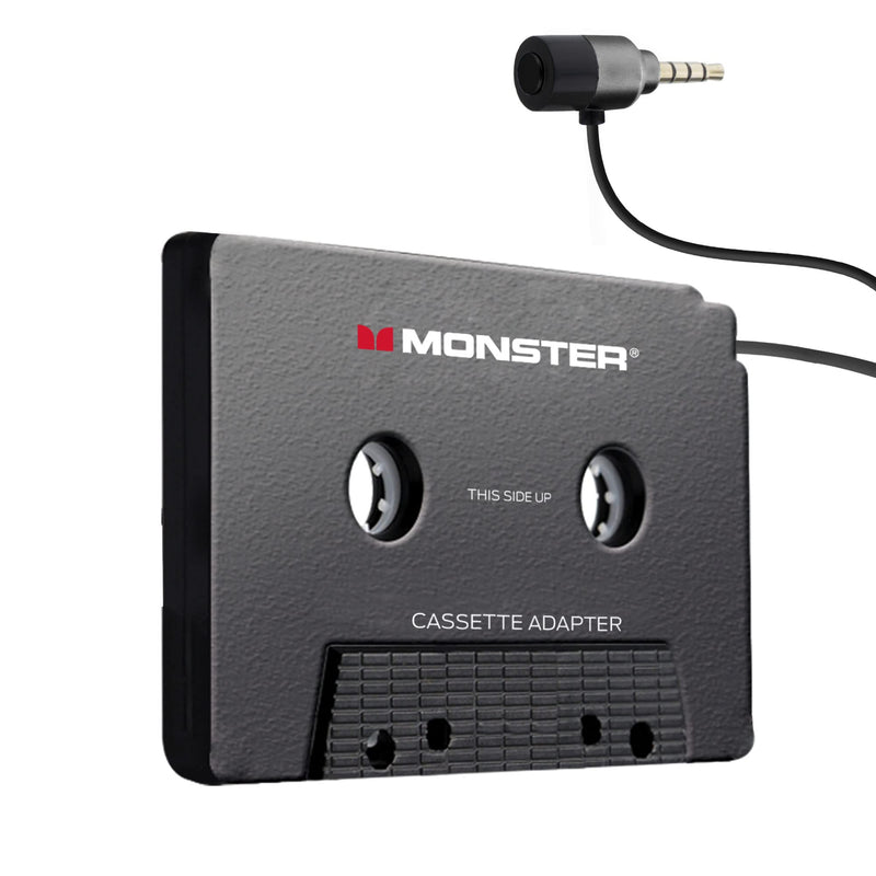 [Australia - AusPower] - Monster Cassette to Aux Audio Adapter for Car, Compatible with Devices Featuring 3.5mm Aux Port, Music Playback, Hands-Free Calls, Xtreme Easy DIY Installation, Plug and Play 