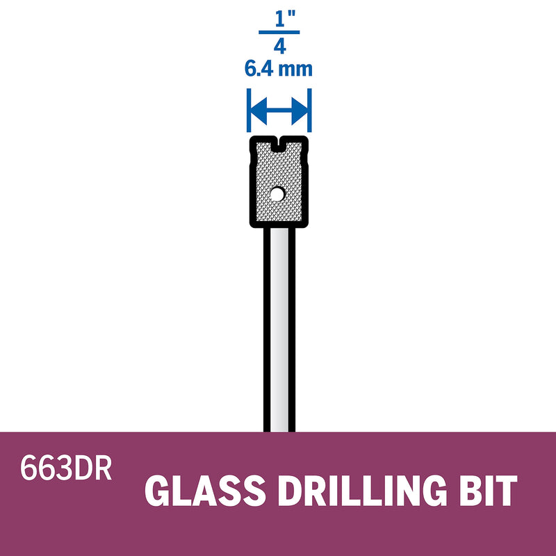 Dremel 663DR 1/4-Inch Glass Drilling Bit 1/4 in