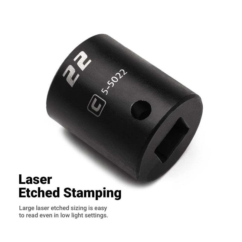 [Australia - AusPower] - Capri Tools 17 mm Shallow Impact Socket, 1/2-Inch Drive, 6-Point, Metric 