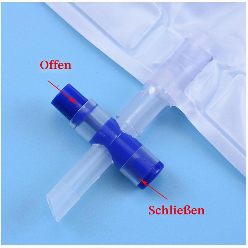 External Condom Catheter Set, 30 mm, Pack of 10 | Condom catheter external set, 2000 ml urine bag, 500 ml leg bag, urine drainage bag 500+2000ML-30MM