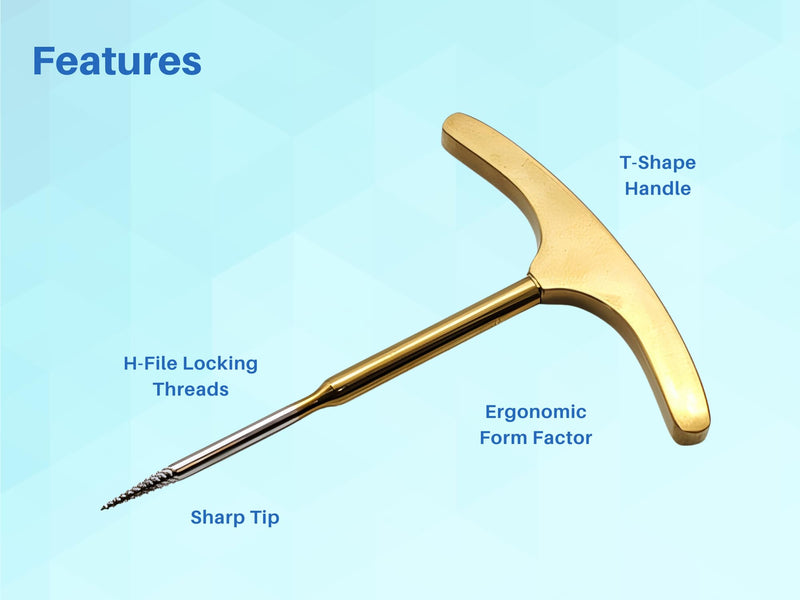 [Australia - AusPower] - Dental Root Extraction Screw Elevator Ergonomic Handle Artman Brand 
