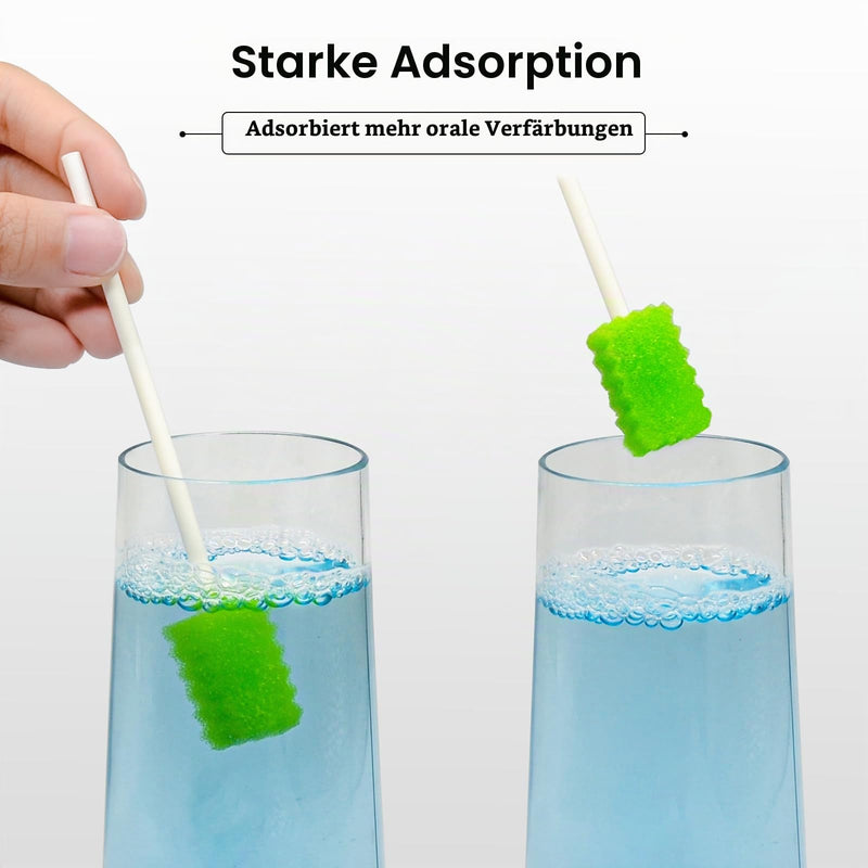 ARGOMAX Mouth Sponges Swabs, Pack of 50 Oral Care Sponge Swabs, Cleaning Mouth Swabs, Oral Hygiene Sponge, Mouth Care Swabs, Cotton Buds, Oral Care Sticks, Foam for Oral Hygiene, Green