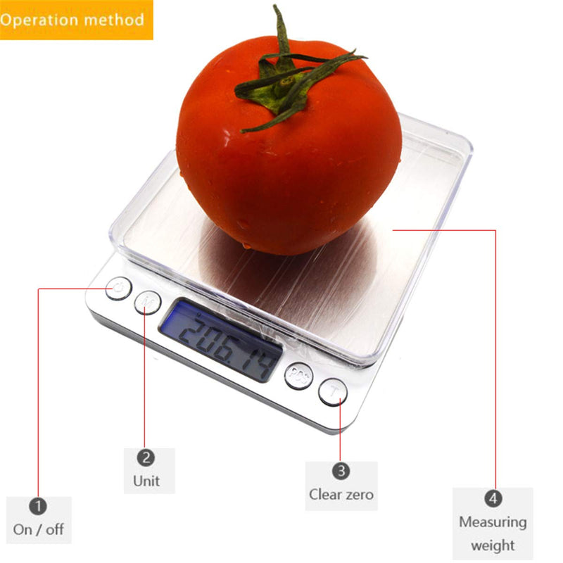 [Australia - AusPower] - LCD Portable Mini Electronic Digital Scales 3000g/0.1g Pocket Case Postal Kitchen Jewelry Weight Balance Scale 