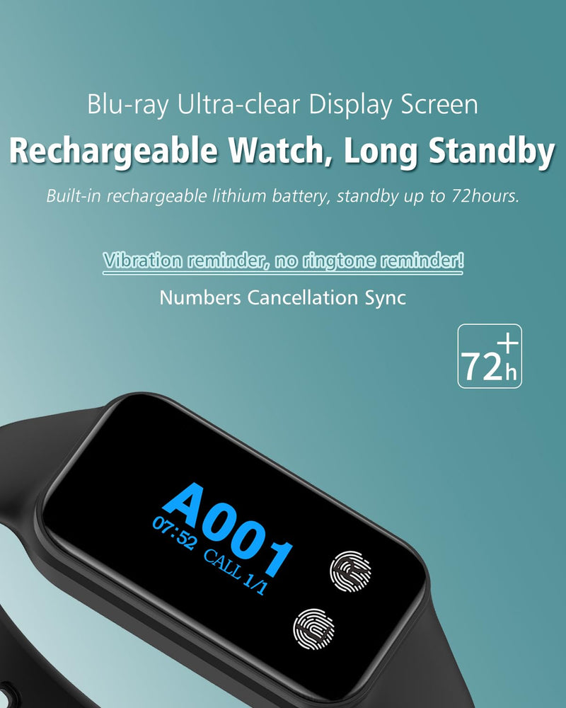 [Australia - AusPower] - Wireless Restaurant Pager System Calling System with 1 Waterproof Watch Pager and 2 Call Buttons with Cancel Key 200VT+M2-2 