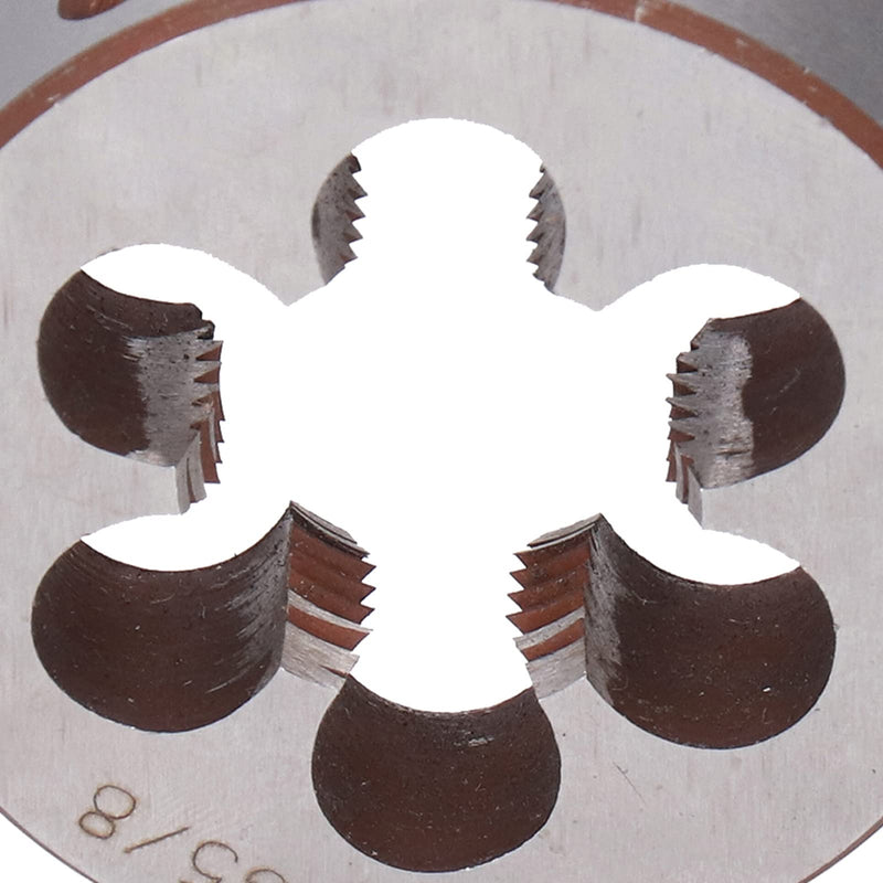 Wisecoco G5/8 Inch Round Thread Cutter Repair Tool for Alloy Steel Cylindrical Pipe Thread with 6 Chip Holes