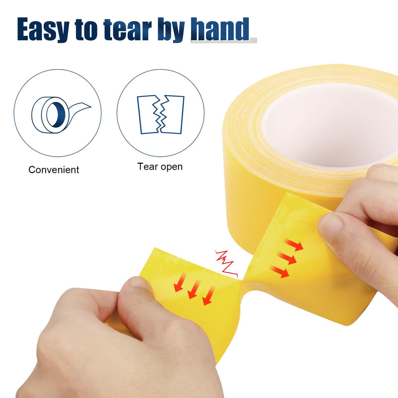 Yellow Duct Tape Heavy Duty, 2.36 Inch x 36 Yard Waterproof Strong Adhesive Duct Tape for Indoor Outdoor Repairs Tear by Hand, 1 Roll Yellow