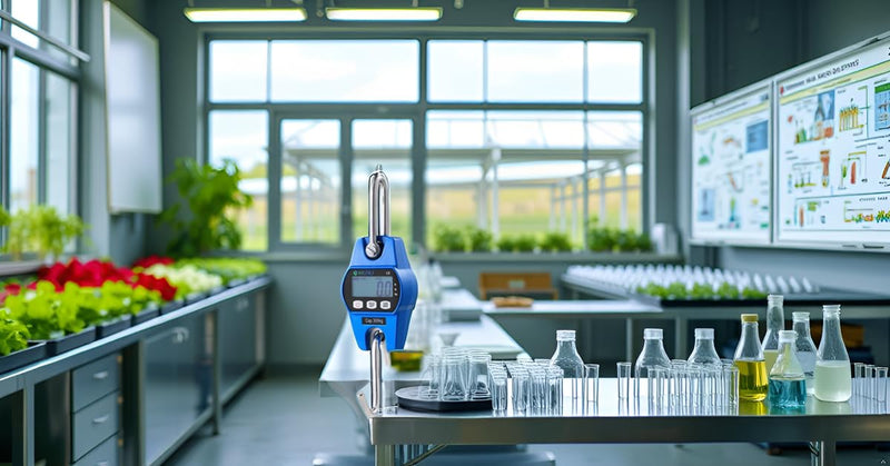 Klau Mini OCS-L Industrial Crane Scale, Blue, 300 kg / 600 lb | Digital Hanging Scale, Indoor Farm Factory Outdoor, Weighing