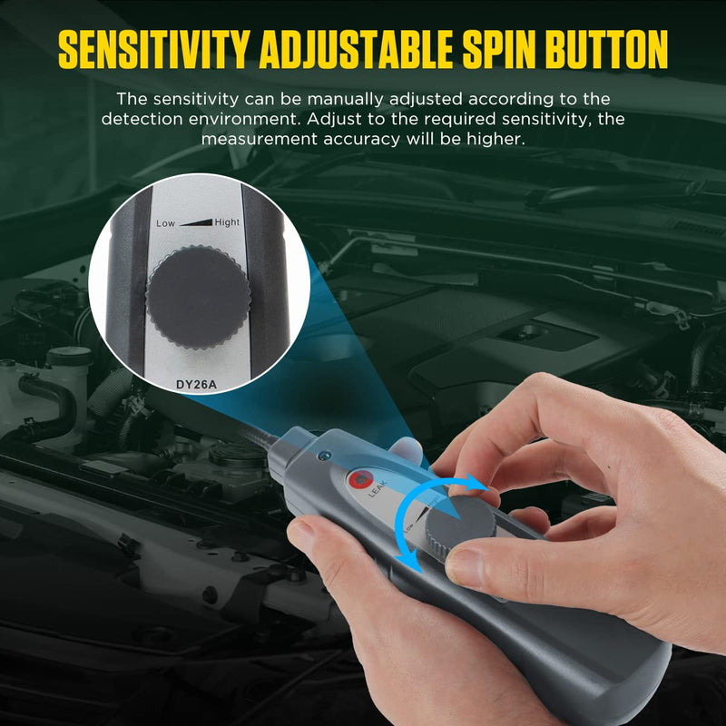 [Australia - AusPower] - Ultrasonic Leak Detector 40KHz±2KHz Air Leak Detector Sensitivity Adjustable Automotive Stethoscope, Leak Detection Tools with Sound&Light Alarm, Sensitive Sensor,420MM Probe,Foldable Headset,Handbag 
