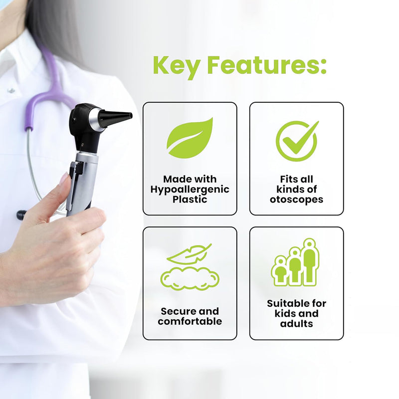 [Australia - AusPower] - CynaMed Disposable Otoscope Covers (50-Pack) – Plastic Specula Tips, 2.5mm & 4mm Speculum for Otoscope 