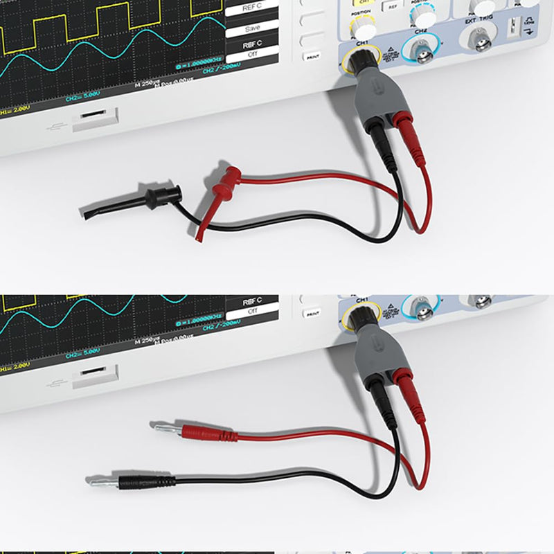 [Australia - AusPower] - BNC Male Plug to Banana Socket Oscilloscope Accessory Set, Test Lead Kit(7pcs) 