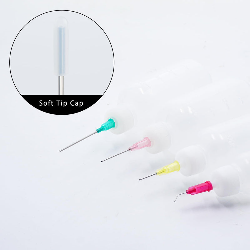 [Australia - AusPower] - 30ml Precision Tip Applicator Bottle, with Blunt Tip Needle and Cap, 18G 20G 25G Needle Tip Squeeze Bottle, Oil Dropper Bottle, Glue Bottles with Fine Tip 30ml 