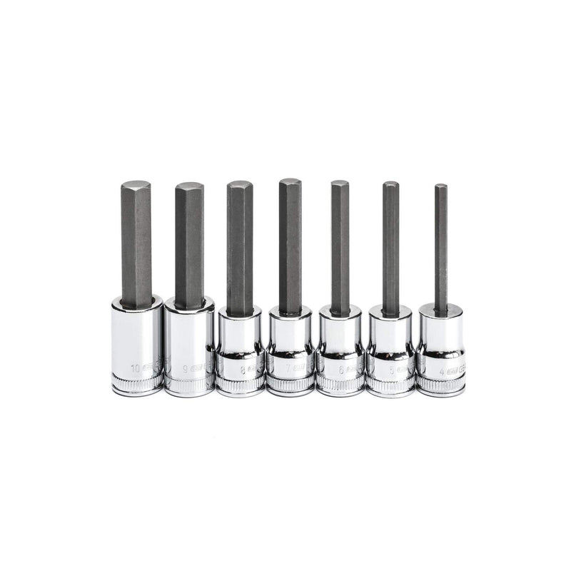GEARWRENCH 7 Pc. 3/8" Drive Mid-Length Hex Bit Socket Set, Metric - 82546