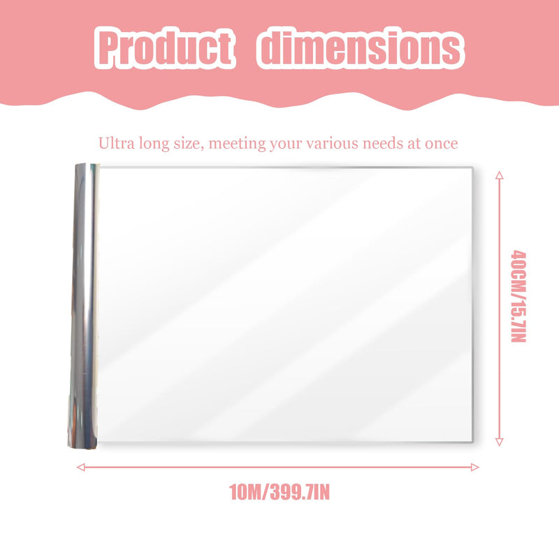 Electrostatic Wall Protective Film 15.7x393 Inches, Clear Static Cling Wall Protector No Glue Removable, Oil Proof Waterproof Kitchen Backsplash Cover, for Furniture Doors from Pets Scratches 15.7in*32.8ft