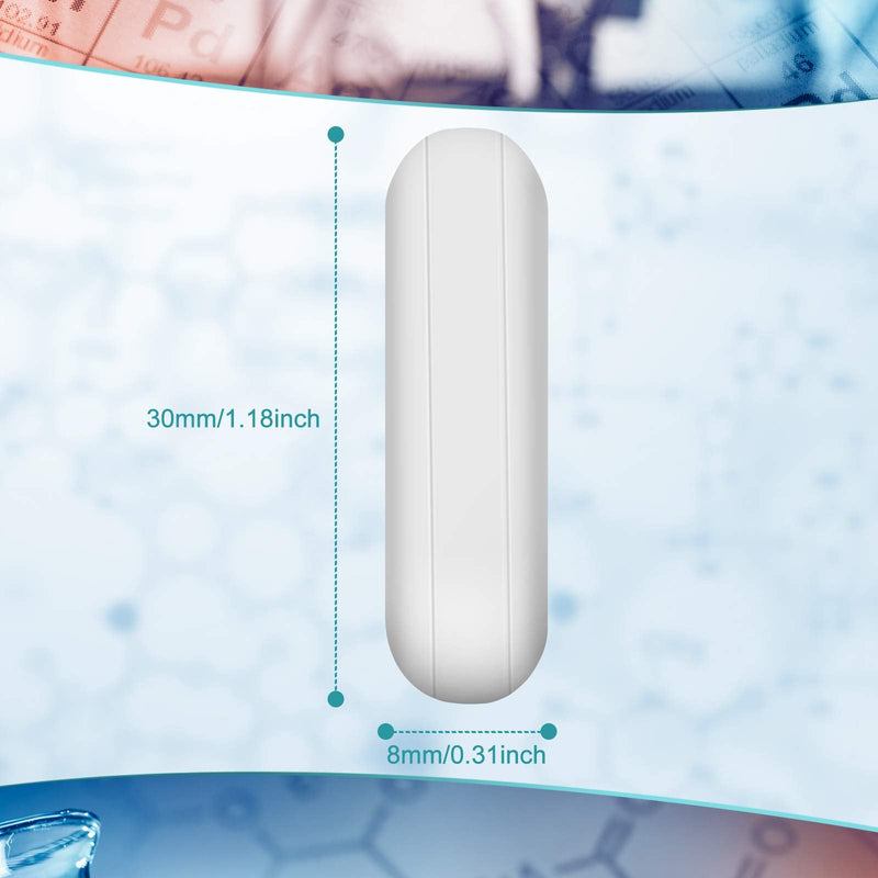 [Australia - AusPower] - PTFE Magnetic Stirrer Mixer Stir Bar, White Color, Stir Rod Magnetic, Laboratory Bar, Stir Plate Bar, Stir Plate Magnet Stick (8 Pieces,30 mm/ 1.18 Inch) 8 30 mm/ 1.18 Inch 