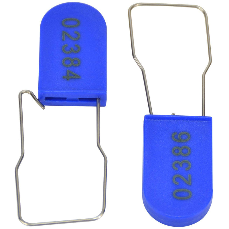 Plastic Padlocks Security Seals Tags Water/Electricity Metal Wire Seal Locking Disposable Anti-Tamper Lock Tag with Numbered(200pcs,Blue) Blue 200pcs
