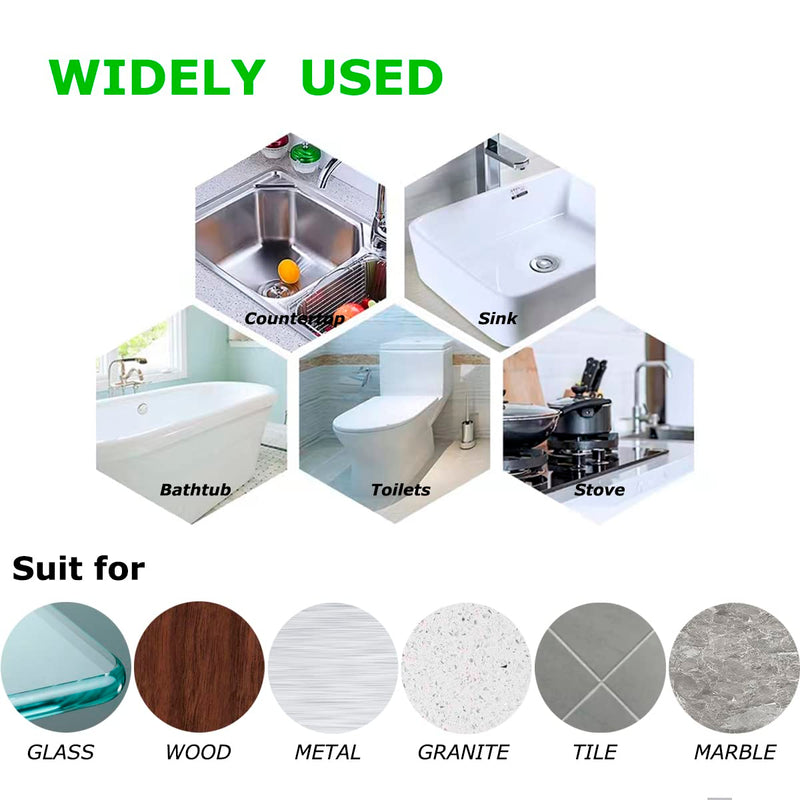 [Australia - AusPower] - 1.5" * 16.4' Kitchen & Bath Tape Caulk Strip, Upgraded Acrylic Glue PVC Self Adhesive Waterproof Caulking Sealing Tape, Decorative Sealant Trim for Kitchen Sink Toilet Bathtub (White 5M) White5M 