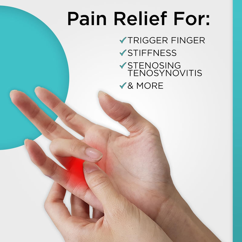 [Australia - AusPower] - Vive Trigger Finger Splint - Support Brace for Middle, Ring, Index, Thumb and Pinky Straightening Curved, Bent, Locked Stenosing Tenosynovitis Hands Tendon Lock Release Stabilizer Knuckle Wrap Single Black 