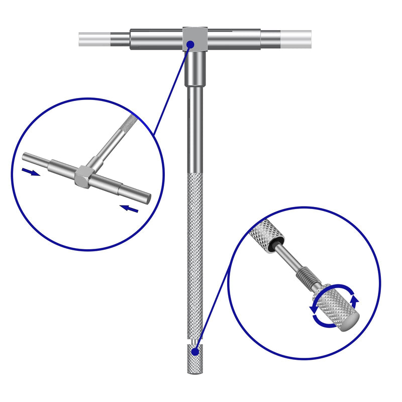 [Australia - AusPower] - HDLNKAK 0-1" Outside Micrometer + 6 Pack Telescoping Gage Set + Digital Vernier Caliper (Green), 6 Inch Caliper Tool for House, Alloy Precision Micrometer, Machinist Toolhold/DIY, 