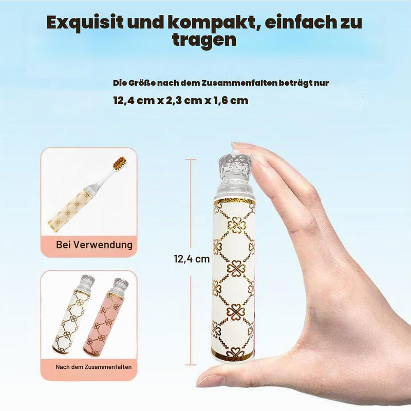 Travel toothbrush, pack of 4, travel toothbrush, foldable with case, ideal for travel toothbrush, camping and business trips