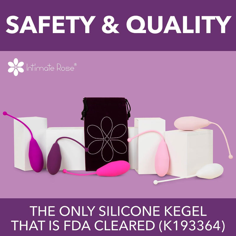 Kegel Exercise System - Pelvic Floor Exercises - Set of 6 Premium Silicone Kegel Exercise Weights & Control with Training Kit for Women: Beginners & Advanced (Pack of 1) Basic Kegel Set
