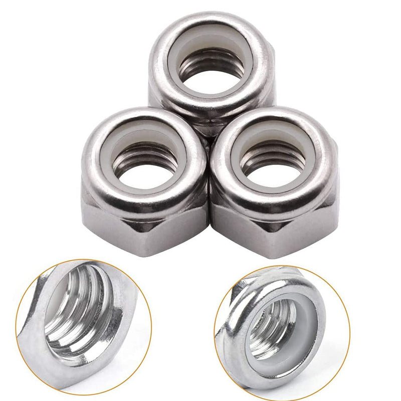 [Australia - AusPower] - 5/16-18 Nylon Insert Hex Lock Nuts,Socell 50pcs 304 Stainless Steel Nylon Insert Hex LockNuts for Industrial and Construction Fasteners 5/16"-18(50pcs) 