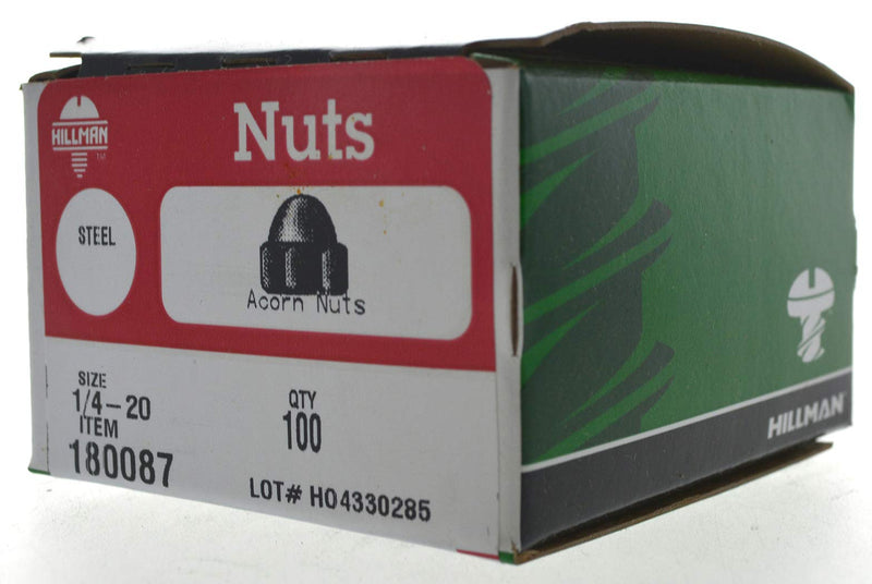 [Australia - AusPower] - Hillman 180087 Nickel Acorn Nuts, 1/4"x 20", 100 Piece 