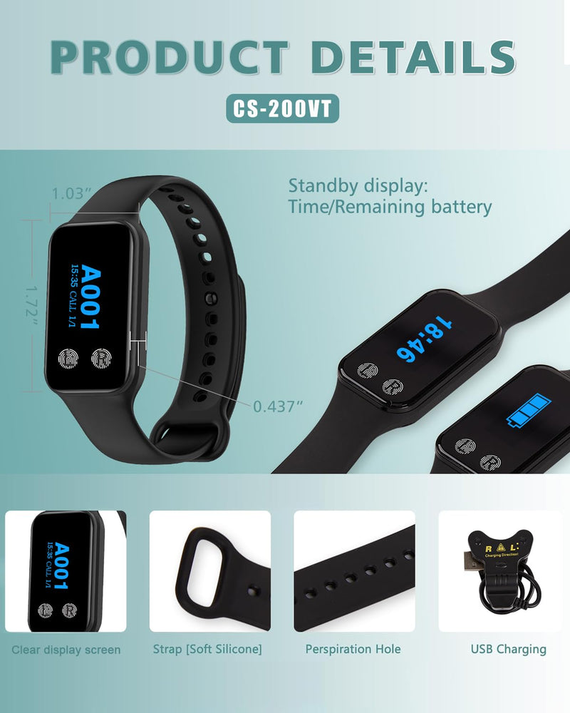 [Australia - AusPower] - Wireless Restaurant Calling System Waiter Service Pager System with 1 Watch Button and 2 Wrist Watches for Restaurant Cafe Hospital Factory Office 2 receivers+1 watch button 