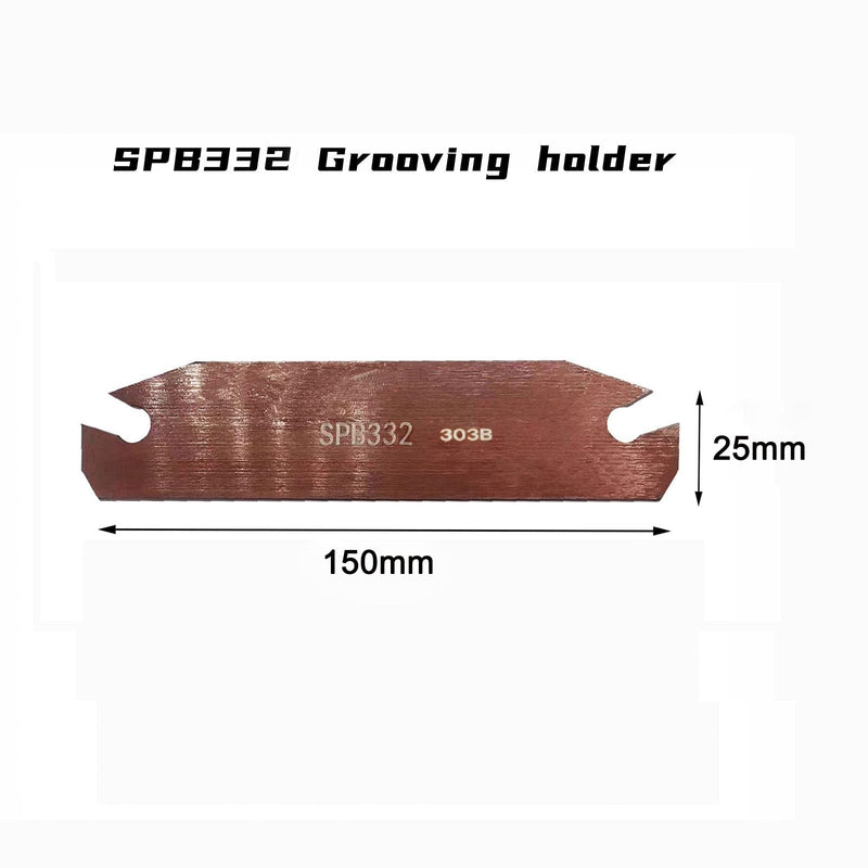 [Australia - AusPower] - ASZLBYM Groove Cutting Tool Chopping Board Tools SPB332 / SPB32-3 Groove Cutting Tool and 12 Pieces SP300 / ZQMX3N11-1E 3 mm Carbide Inserts for Groove Cutting 