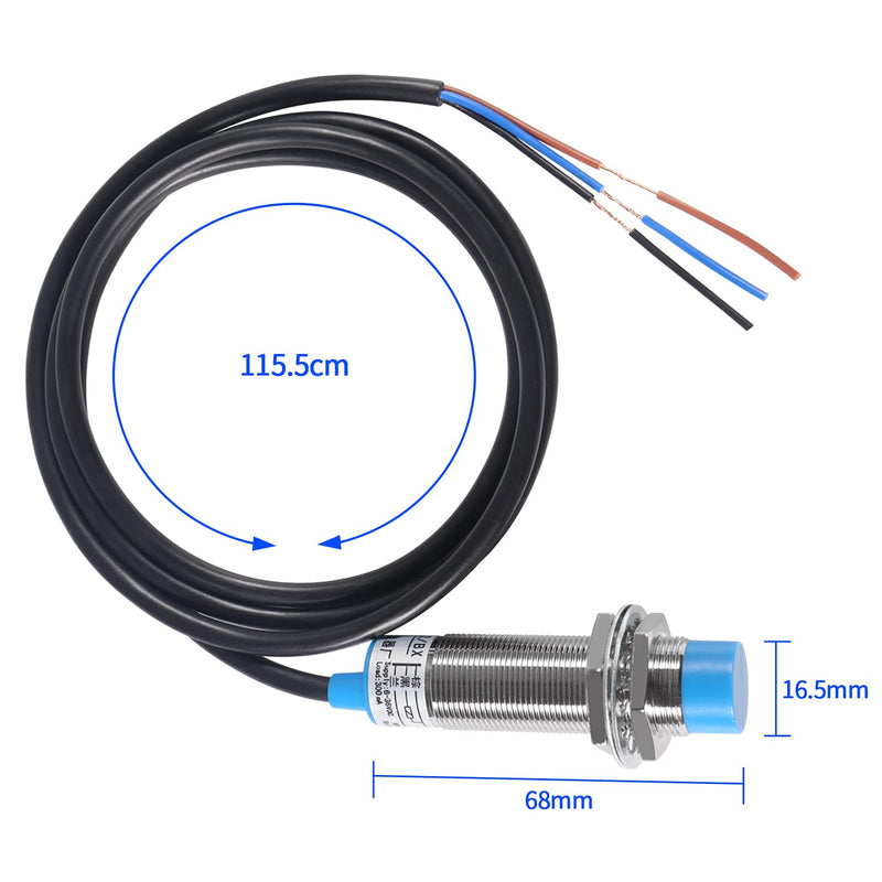 [Australia - AusPower] - 3Pcs LJ18A3-8-Z/BX NPN NO Inductive Proximity Sensor Switch Detector 8mm Detecting Distance DC 6-36V M18 Approach Switch 300mA 3 Wire LJ18A3-8-Z/BX for 3D Printer Probe Bed Leveling, MCU Board LJ18A3-8-Z/BX) 