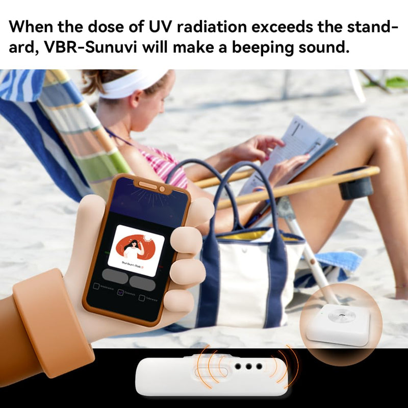 [Australia - AusPower] - VBR Sun UVI Index Meter Up to 22 with UV Hurt Alarm,Sunburn Protect with Beeping Sound Reminder 