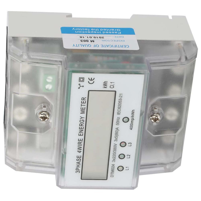 [Australia - AusPower] - 3 Phase Power Meter, DTM024 Digital LCD Display Kilowatt Usage Meter, 220/380V 5-80A Digital Energy and Electricity Usage Monitor for Power Metering System 