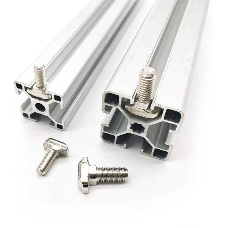 [Australia - AusPower] - Auniwaig M6 x 20mm Thread T Slot Drop-in Bolt, T-Slot Drop-in Stud Screw Bolt, T-Bolt Hammer Head Bolt T Screw, T Slot Bolts Fastener, Carbon Steel 40 Series 20pcs 