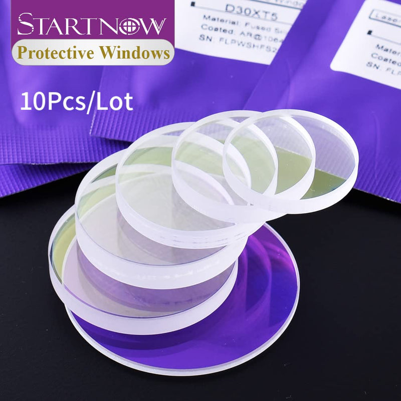 [Australia - AusPower] - Startnow 10Pcs/Lot 18x2mm Fiber Laser Protection Lens 20x2mm 1064nm Laser Welding Lens for WSX CWQY QILIN Cutting Head (18x2(10PCS)) 18x2(10PCS) 