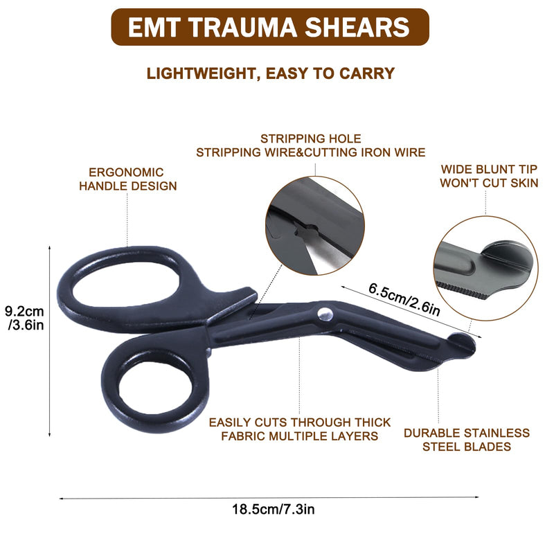 [Australia - AusPower] - Upgrade Tourniquet Pouch with Shear, Molle Tourniquet Holder, Tactical TQ Trauma Tourniquets Scissors(Without Tourniquet) Black 