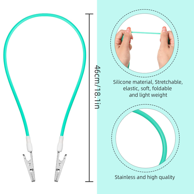 [Australia - AusPower] - Patelai 12 Pcs Silicone Dental Bib Clips Colorful Napkin Clips Bib Holder Dentist Napkin Chain Neck Chain with Lanyard for Elderly Adult Patient Towels Restaurant Cloth Travel(Bright Color Series) Bright Color Series 