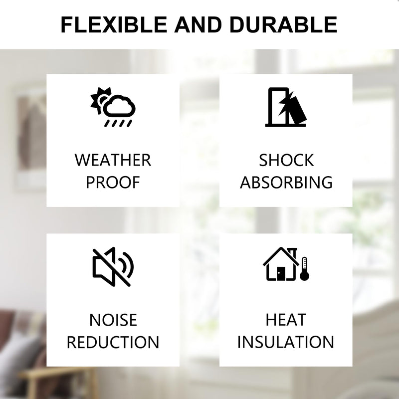 Weather Stripping Door Seal Strip, 1 in x 1 in, AC Insulation Tape, Strong Adhesive, High Reslilience, Weatherproof, Reduce Noise, Gap Filler, Foam Insulation Tape for Doors and Windows 1 in x 1 in x 6.5 Ft Self-Adhesive