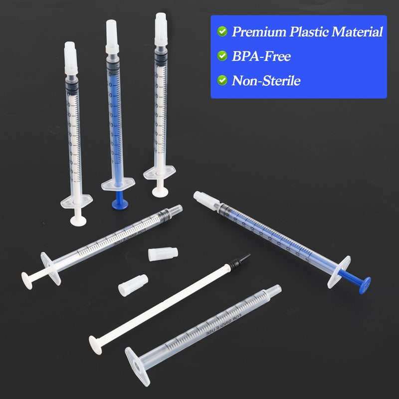 Colostrum Syringe 1 ml Colostrum Syringes Colostrum Collecting Set Sterile | Pack of 20 syringes, 1 ml, colostrum collector syringe with caps, plastic syringes for refilling and measuring liquids 1 ml-Blue+White