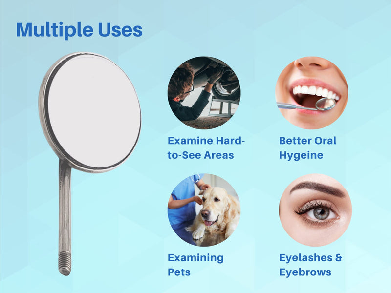 [Australia - AusPower] - DENTAL MIRRORS TOPS FRONT SURFACE REFLECTION ANTI FOG TO ORAL BREATH EUROPEAN STYLE THREADING RHODIUM SET OF 12 ARTMAN BRAND 